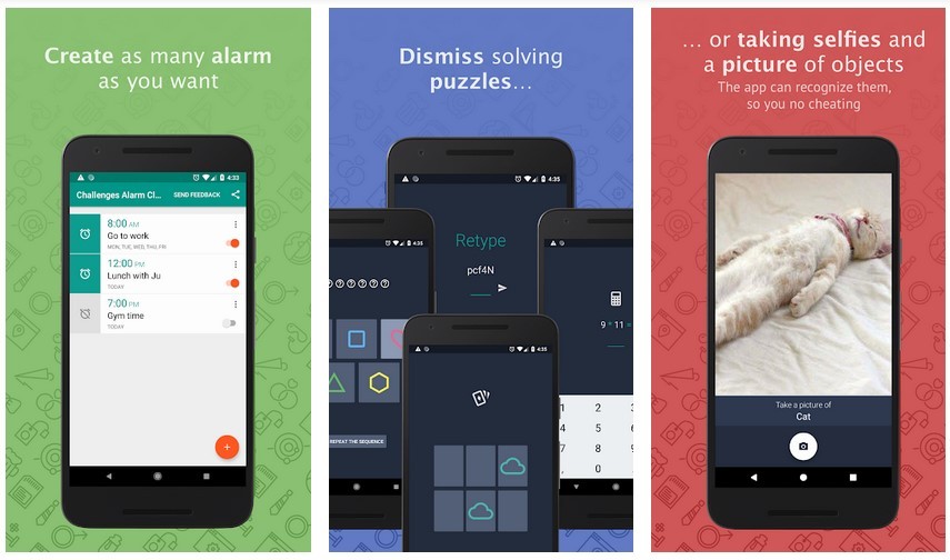 Aplikasi Challenges Alarm Clock  (Play Store)